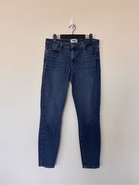 Paige Verdugo Mid Rise Skinny Ankle Jeans 32 x 28 Skylark Blue Denim